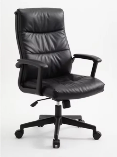 Greco: sillón de respaldo alto con tapizado acolchado en negro