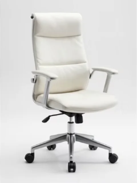 Monet: sillón de respaldo alto con tapizado acolchado en color blanco